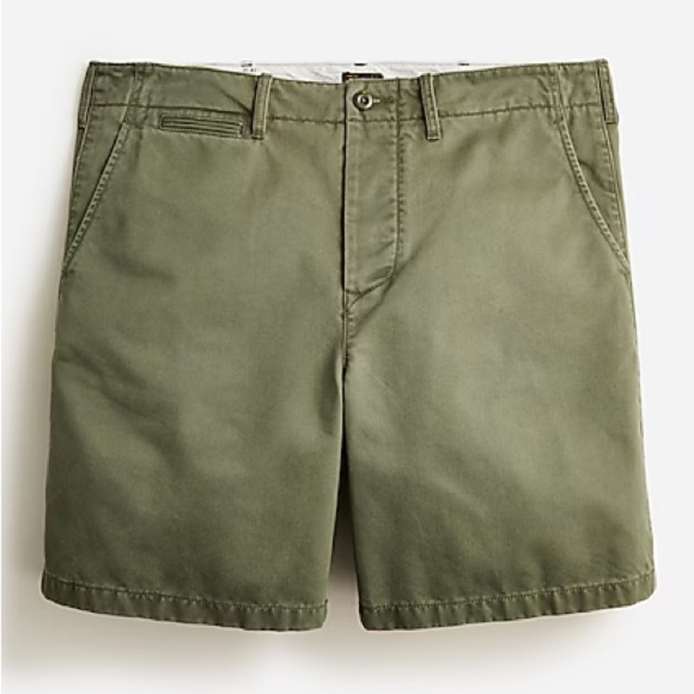 J.Crew / Wallace & Barnes 8" officer chino short - Roasted Olive